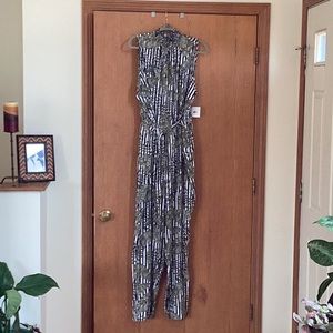 Ella by Rafaella - Print smocked neck jumpsuit.